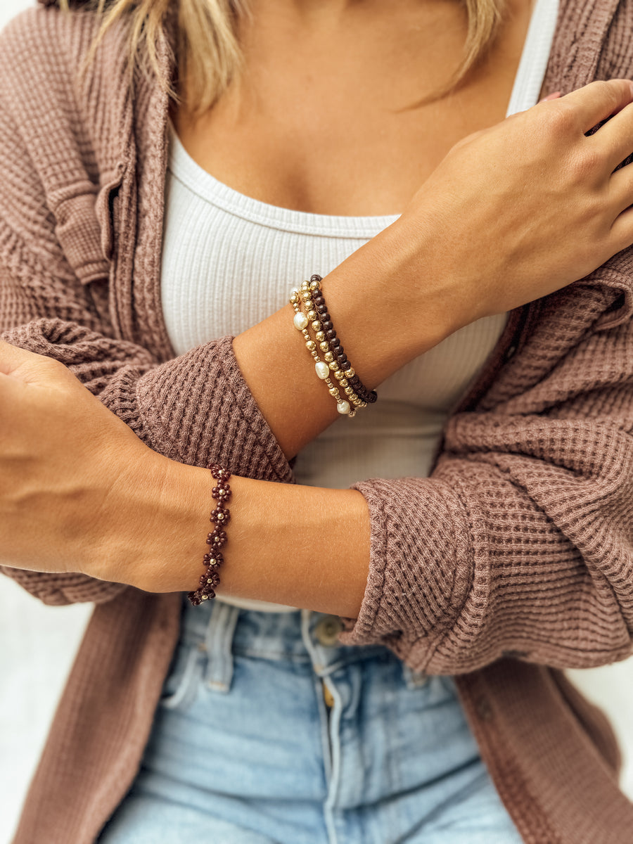 The Merlot Daisy Bracelet & Anklet