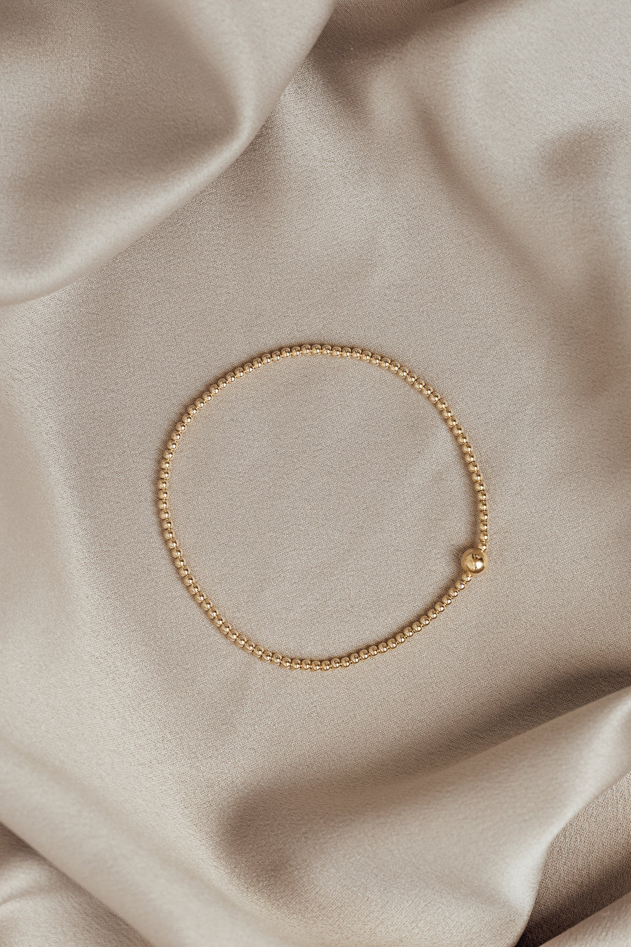 2mm Beaded Layering Bracelets in Sterling Silver and 14K Gold Filled