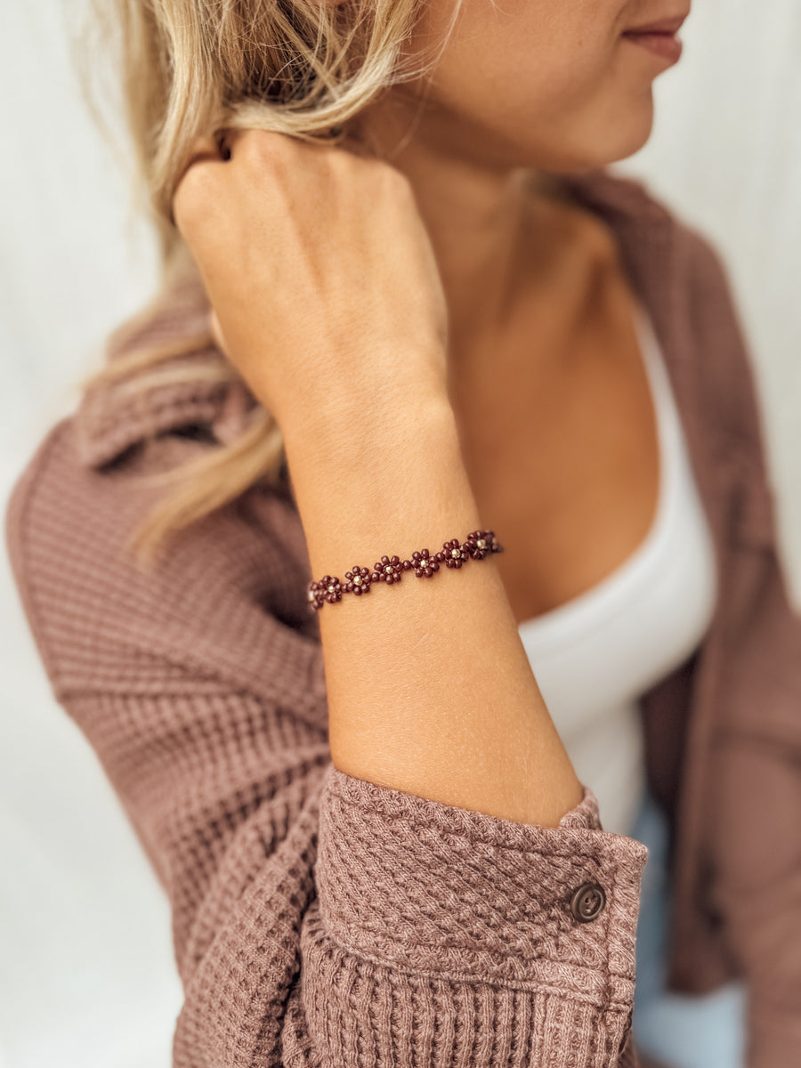 The Merlot Daisy Bracelet & Anklet