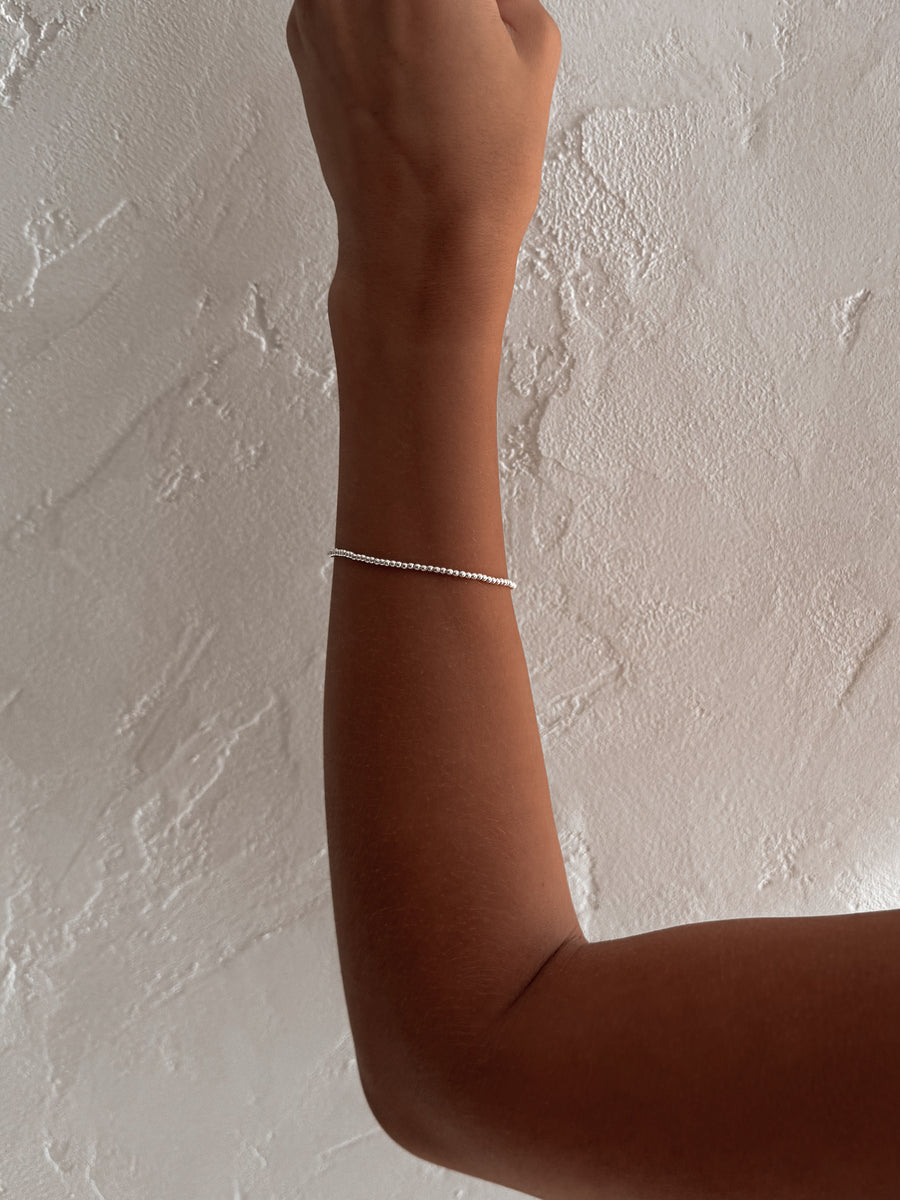 2mm Beaded Layering Bracelets in Sterling Silver and 14K Gold Filled