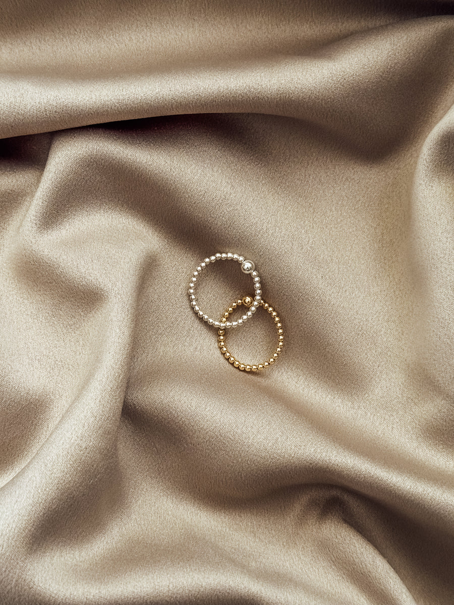 2mm Beaded Ring in Sterling Silver or 14K Gold Filled