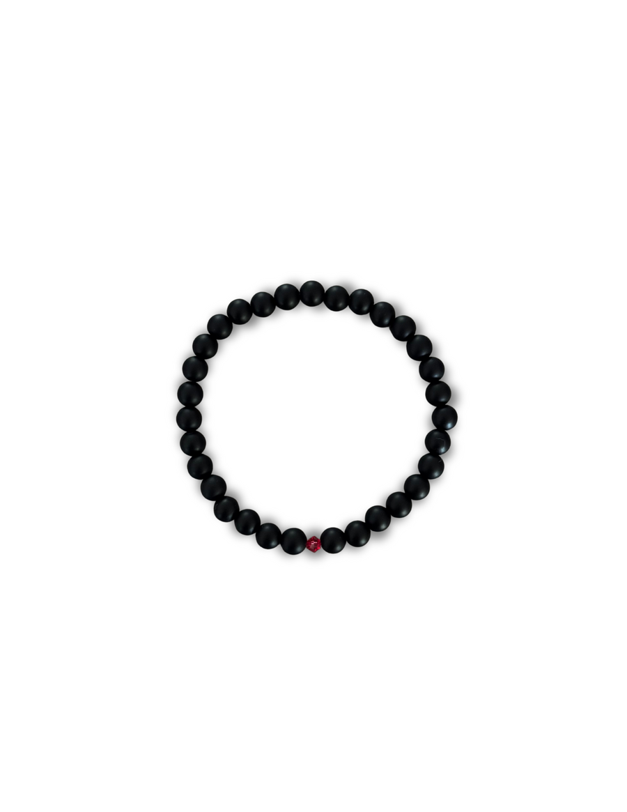 RUN FOR THE CURE BLACK ONYX BRACELET